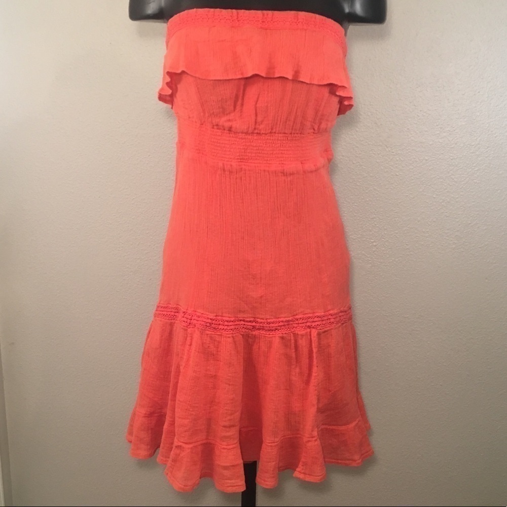 HD in Paris strapless hi-low pink dress